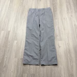 Vintage Gingham Plaid Pants Men's 34 (Fits 34x31) Blue White 70s 80s Trousers